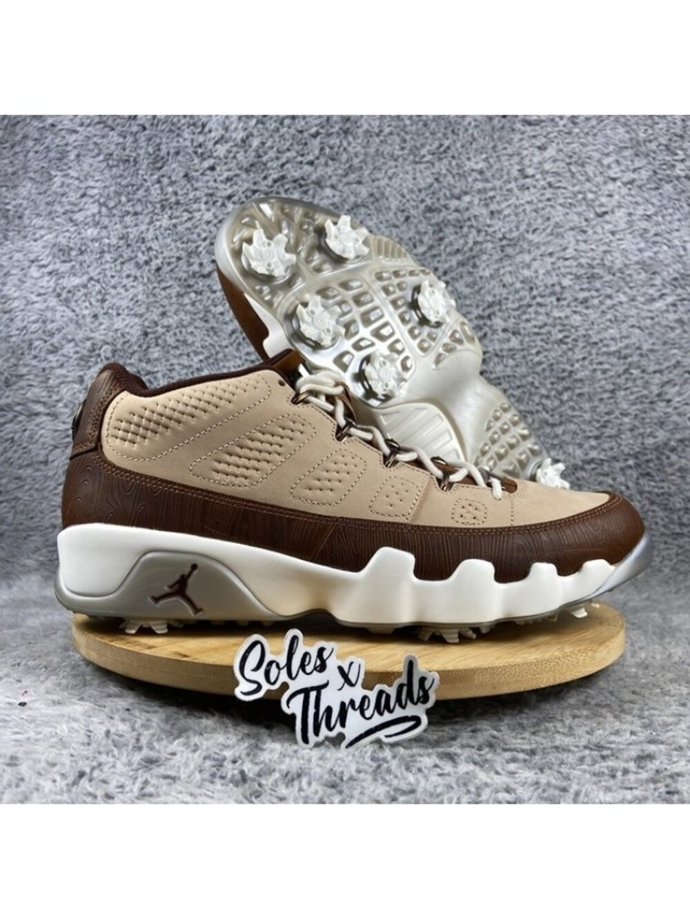 Air Jordan 9 Low x Happy Life Wood Golf Size 10.5 Men Woodgrain FN6929-200